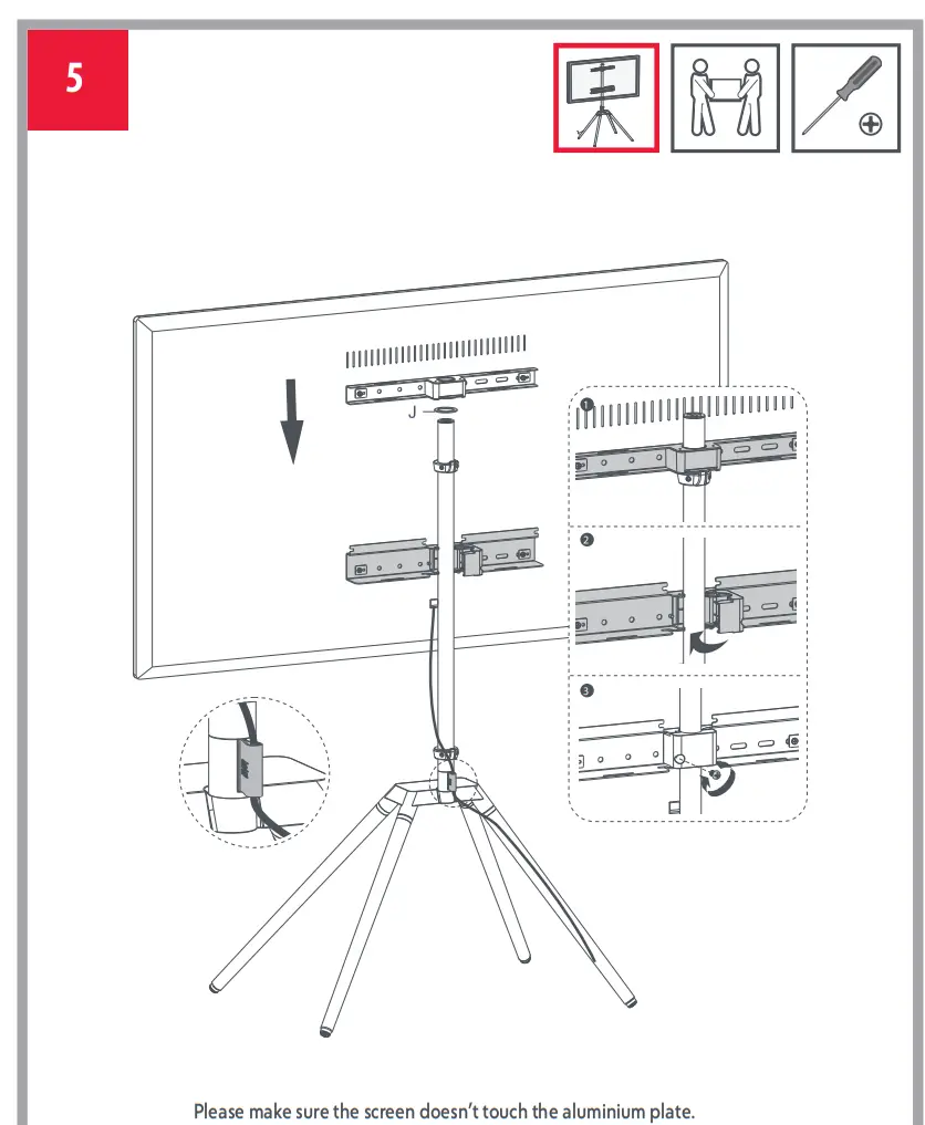 ONE FOR ALL WM7475 Universal Quadpod Tv Stand fig 4