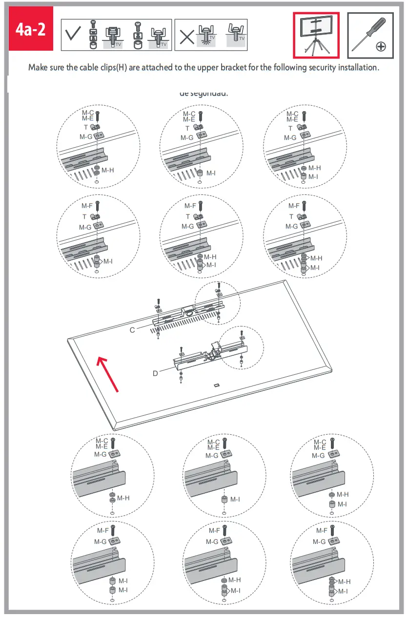 ONE FOR ALL WM7475 Universal Quadpod Tv Stand fig 5