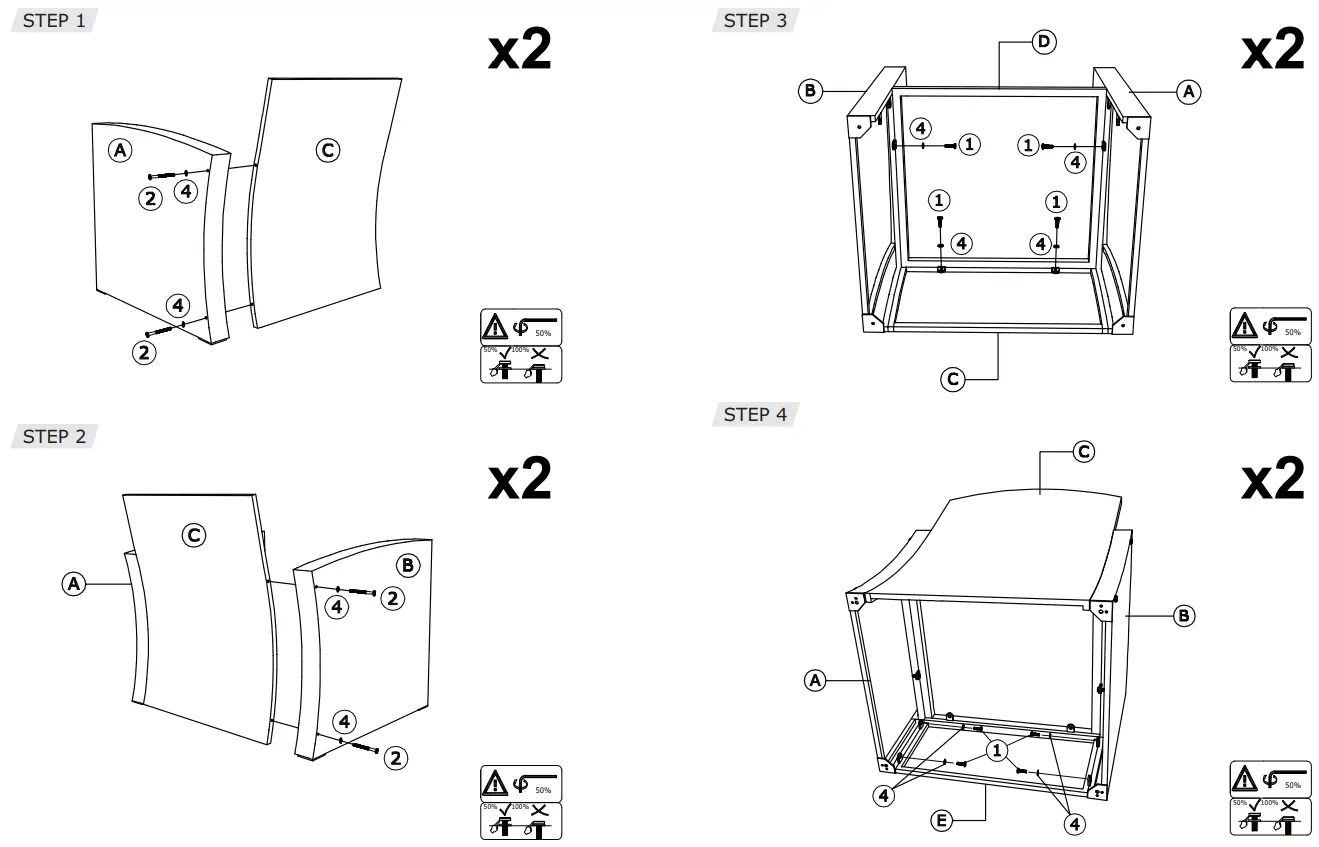 COSTWAY HW68667 3 Pieces Wicker Bistro Sofa Set - 5