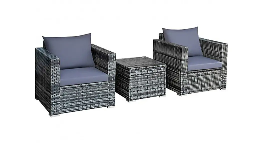 Costway Hw68667 3 Pieces Wicker Bistro Sofa Set User Manual Costway Hw68667 3 Pieces Wicker Bistro Sofa Set User Manual