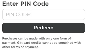 Roblox Pin Code Field