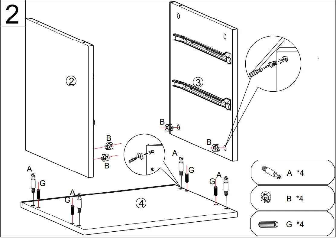 FUFU GAGA DRF-KF020242-01-DD End Table with Drawers Instruction Manual - How to use
