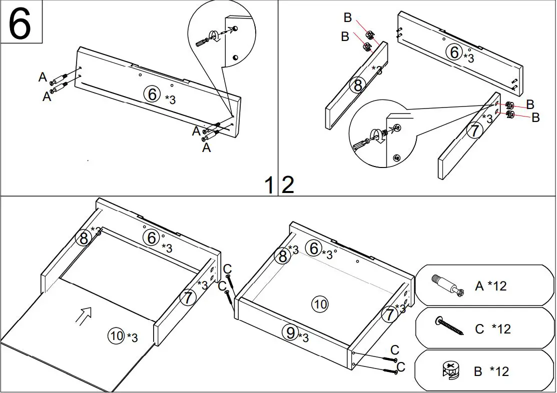 FUFU GAGA DRF-KF020242-01-DD End Table with Drawers Instruction Manual - How to use