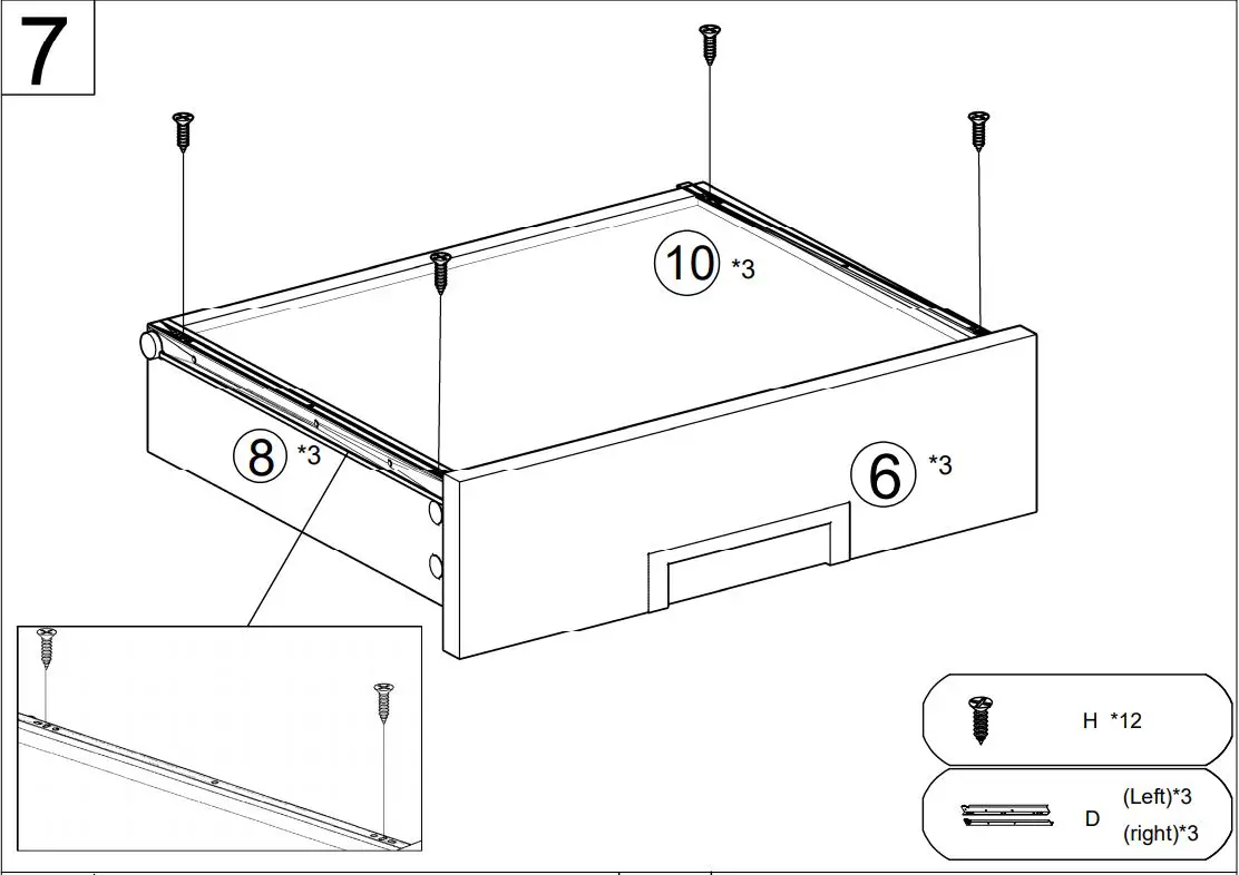 FUFU GAGA DRF-KF020242-01-DD End Table with Drawers Instruction Manual - How to use