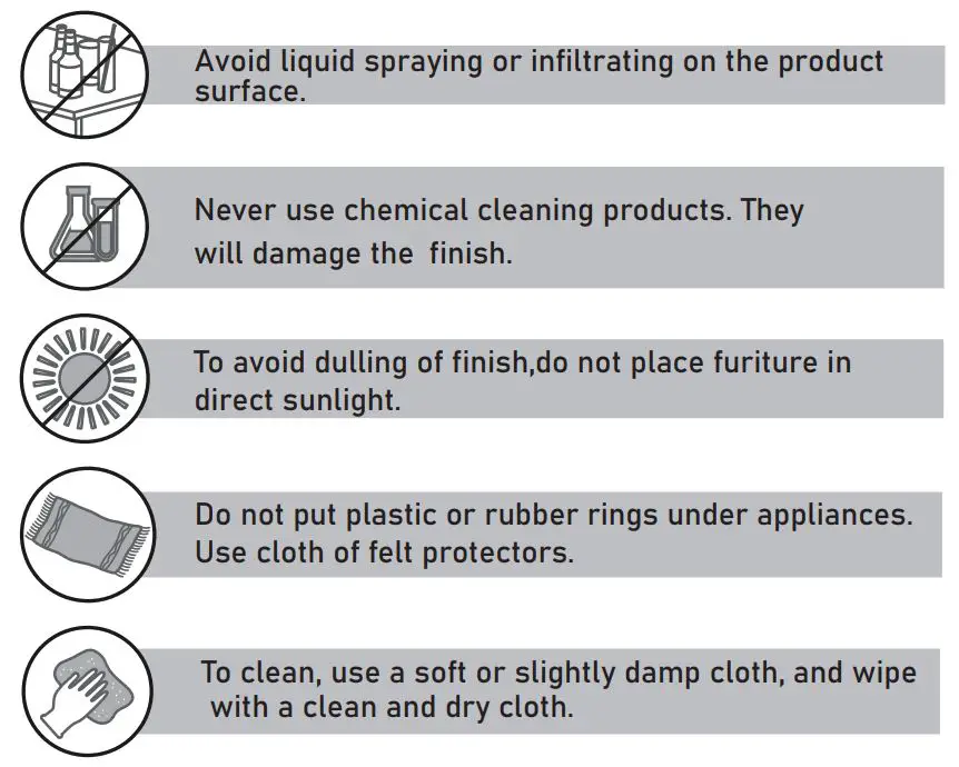 FUFU GAGA DRF-KF020242-01-DD End Table with Drawers Instruction Manual - Maintenance Tips