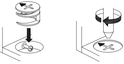 FUFU GAGA DRF-KF020242-01-DD End Table with Drawers Instruction Manual - Nut should be in the centred