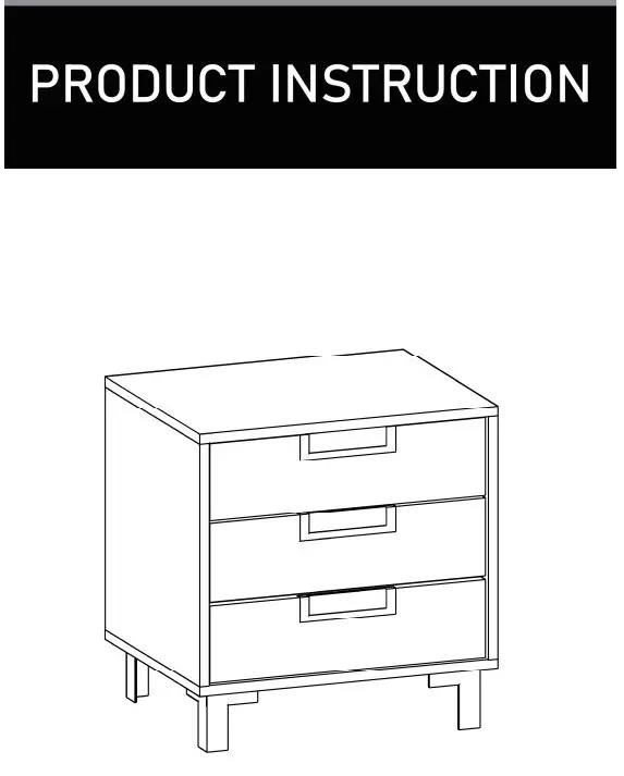 FUFU GAGA DRF-KF020242-01-DD End Table with Drawers Instruction Manual