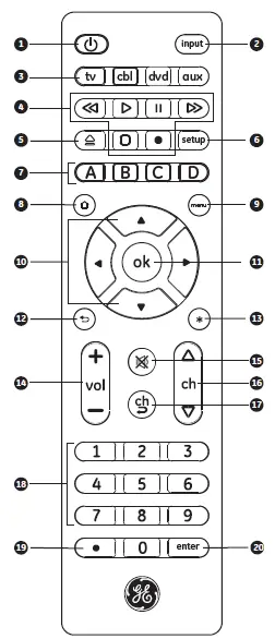 GE 33709 Universal Remote 2