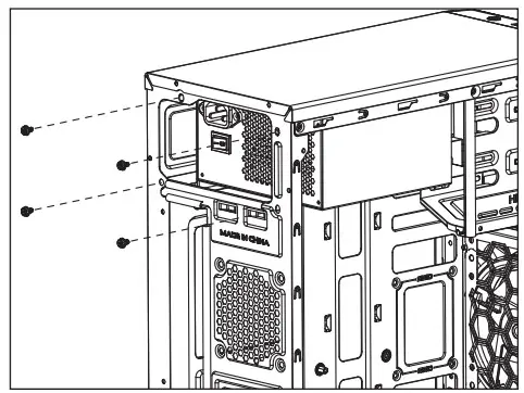 AeroCool CS-105 Mini Tower Case - PSU