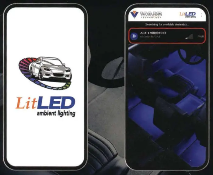 VAIS TECHNOLOGY AL6-K01 Car Interior LitLED Ambient Lighting - SELECT DMCE