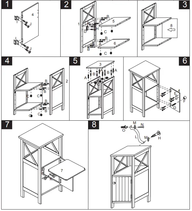GYMAX-16-Inch-Bathroom-Floor-Storage-Linen-Cabinet-fig2