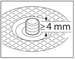 BOSCH GWS 18V-10 Professional Grinder Instructions - After fitting the mounting flange