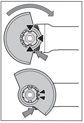 BOSCH GWS 18V-10 Professional Grinder Instructions - Protective guard for grinding