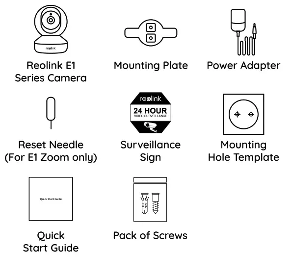 reolink E1 rotatable IP camera