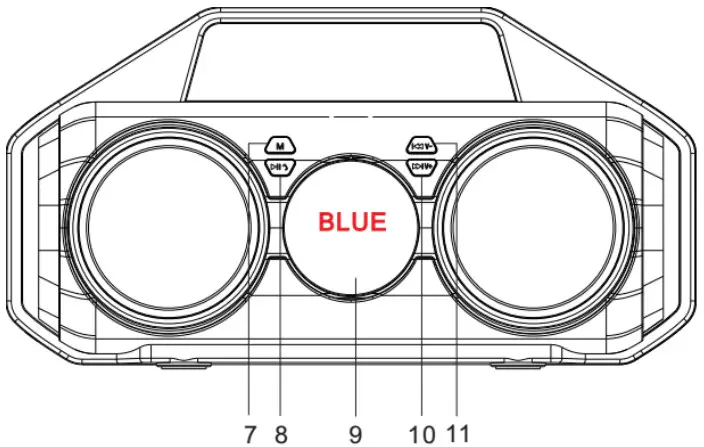 JVC RV-N120BA Portable Bluetooth Speaker - Microphone Input