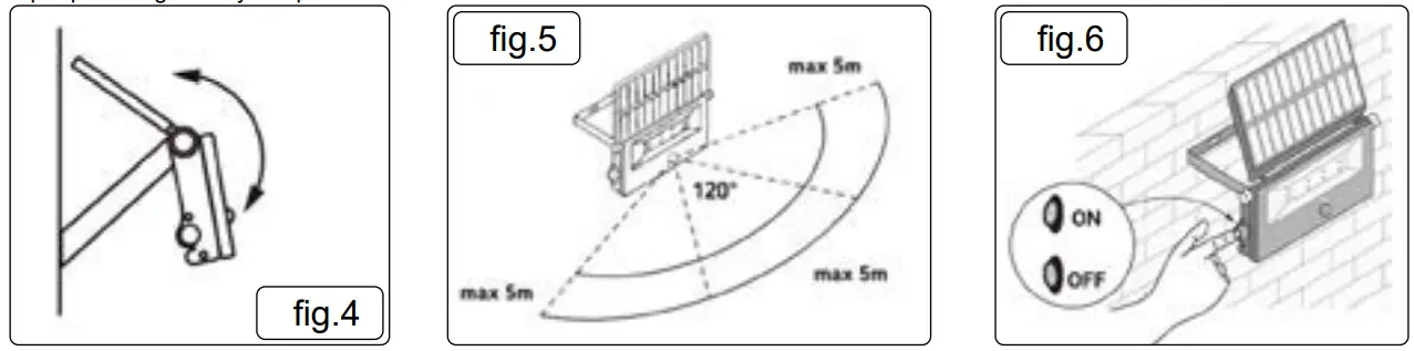 SEALEY LED16S 16W SMD Extra Slim Solar Floodlight with Wall Bracket. - Fig