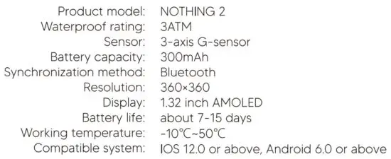 FIG 3 Specifications