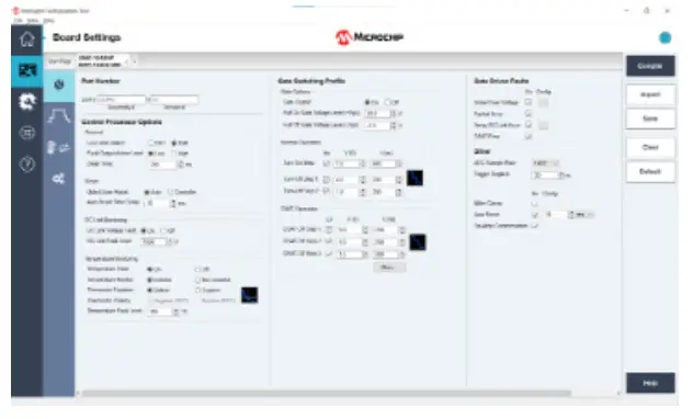 MICROCHIP SiC Gate Driver - Enter Settings
