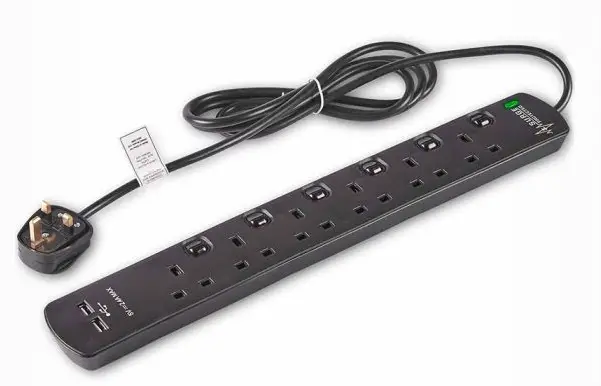 VonHaus-3500177-4-Socket-Extension-Lead-and-2-USB-Charging-Stations-product-img