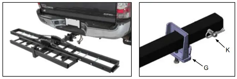 BLACKWIDOW MCC 500 F Steel Motorcycle Carrier - HITCH RECEIVER