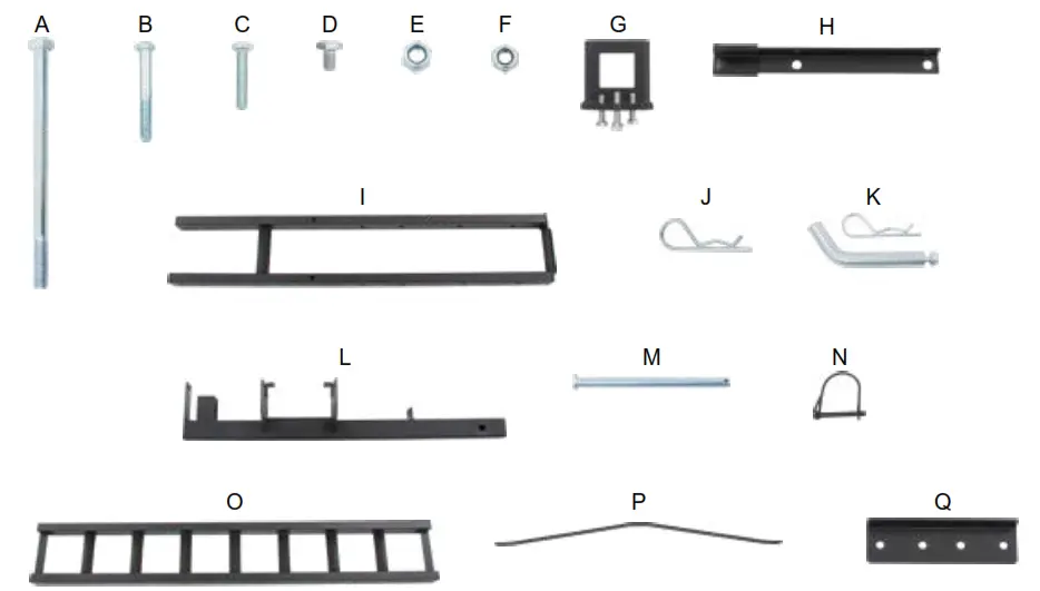 BLACKWIDOW MCC 500 F Steel Motorcycle Carrier - PARTS