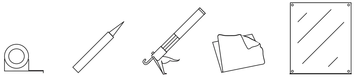 splashback Pre Drilled Glass Clear Copper Caps 600x750x6mm - fig 1