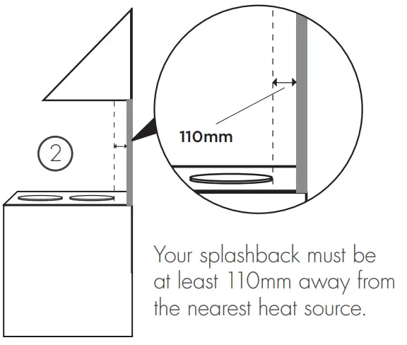 splashback Pre Drilled Glass Clear Copper Caps 600x750x6mm - fig 3