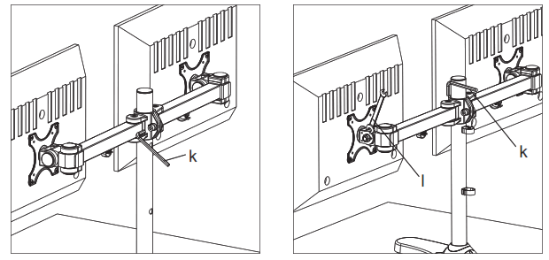 Kimex 015-1256 Desk Stand for 4 PC Monitors - 4
