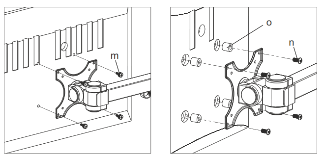 Kimex 015-1256 Desk Stand for 4 PC Monitors - 5