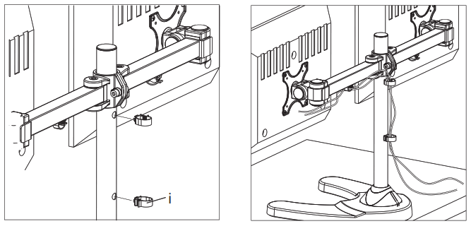 Kimex 015-1256 Desk Stand for 4 PC Monitors - 6
