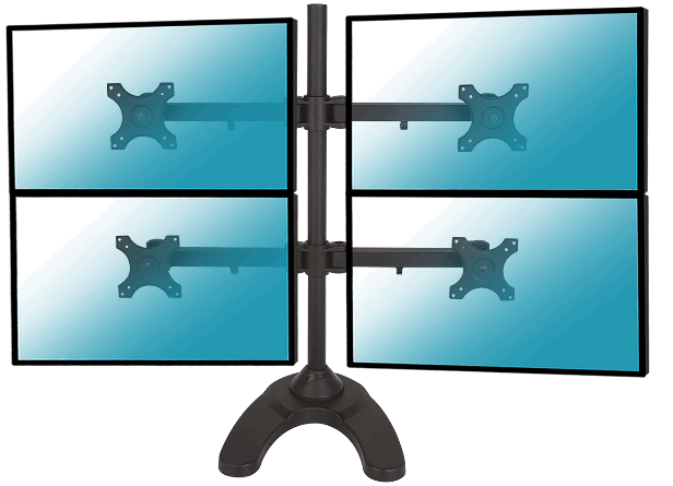 Kimex 015-1256 Desk Stand for 4 PC Monitors