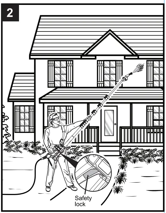 SURFACE MAXX SGY-PWA95 18-FT Pressure Washer Extension Wand ac using the telescoping wand