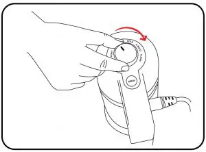 Rotate the control knob