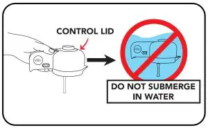 dO NOT SUBMERGE IN WATER