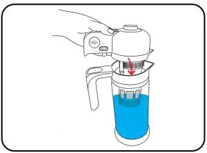 Placed the control lid with the filter basket