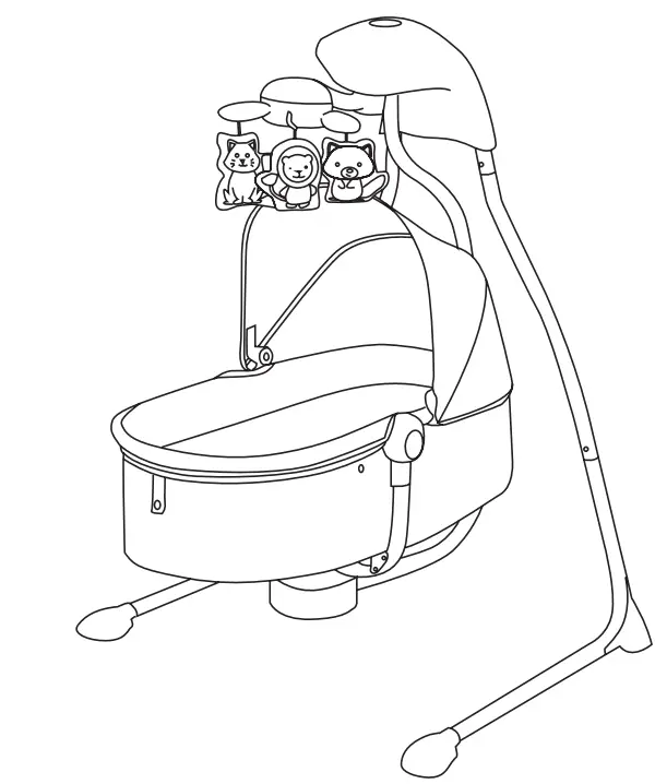 lionelo Henny 3-in 1 Baby Rocker Baby Swing and Baby Deck Chair-PRODUCT