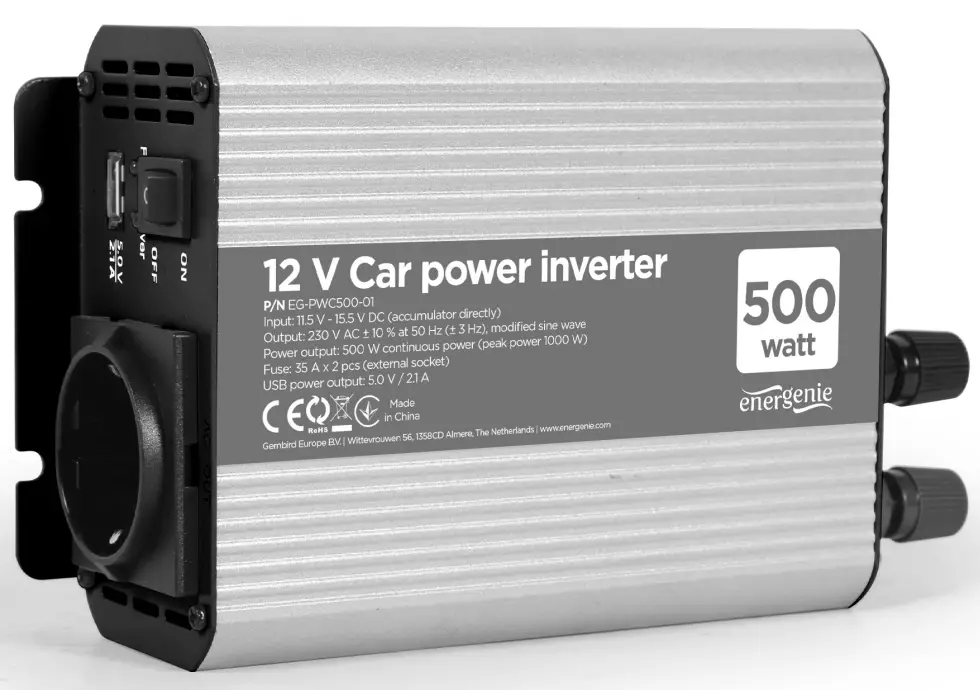 energenie EG-PWC500-01 12V Car Power Inverter