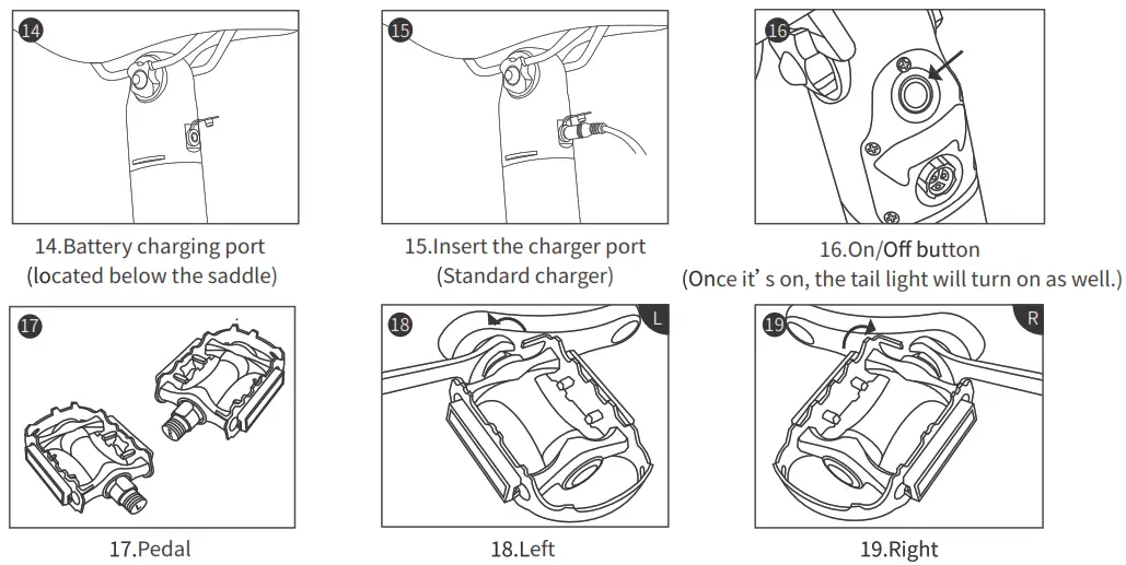 Fiido D12 Electric Bike - Bike Diagrams 2