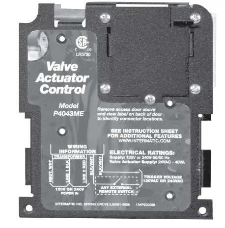 INTERMATIC PE140 Valve Actuator Control - Figure 1