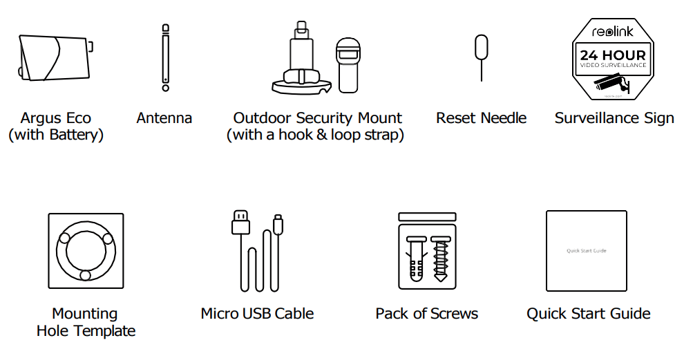 reolink Argus Eco 1080p HD Battery or Solar Powered Security Camera - fig