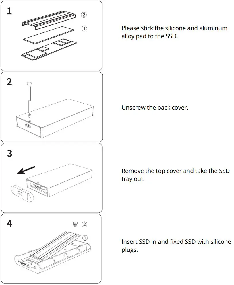 ORICO RGB Series M.2 SSD Enclosure User Manual - How to use