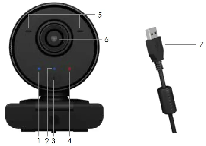 ICY BOX IB-CAM502-HD Full HD Webcam with Remote Control - 1