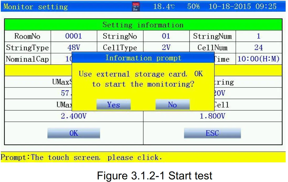 Huazheng HZFD 200 Battery Discharge Tester - Finishing settings press