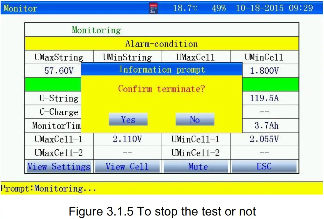 Huazheng HZFD 200 Battery Discharge Tester - Stop Test
