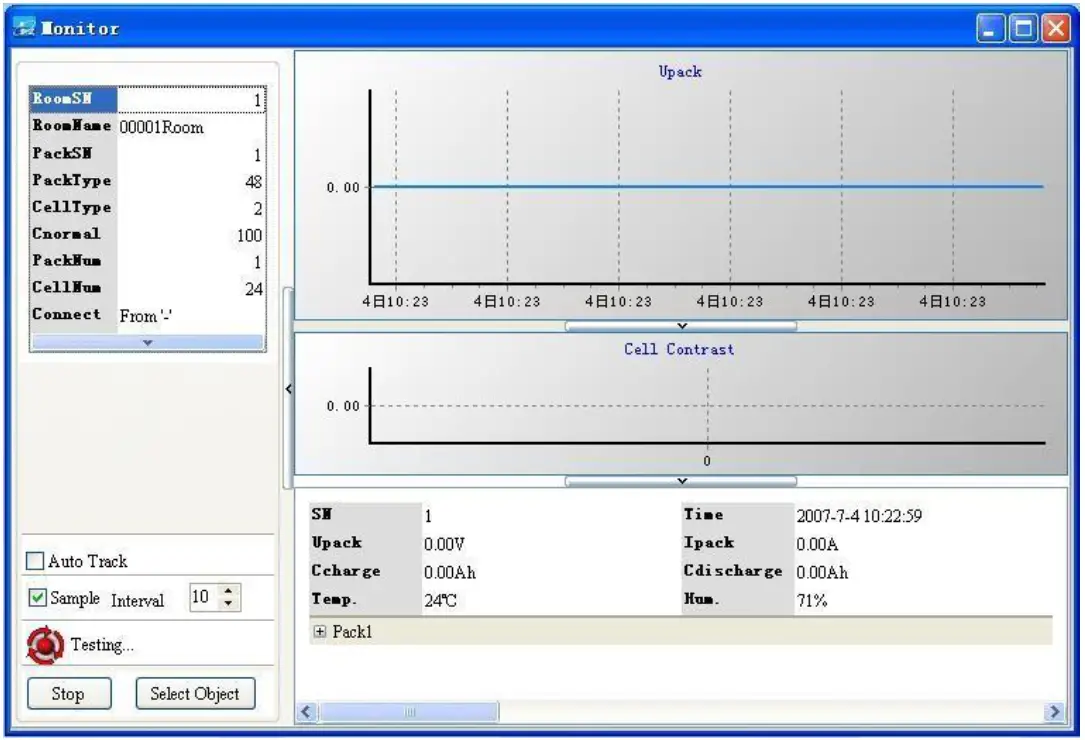Huazheng HZFD 200 Battery Discharge Tester - time Monitor 1