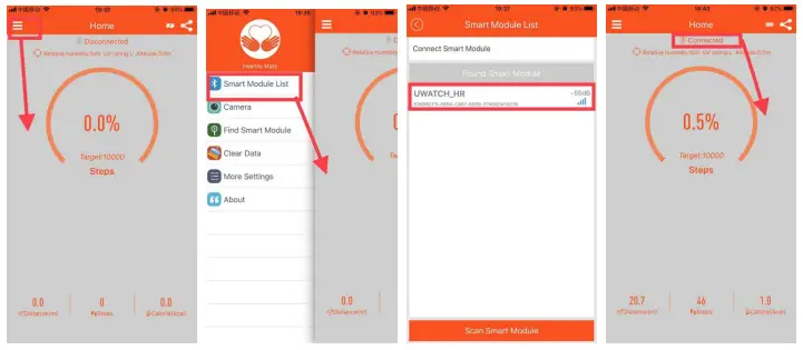 SKMEI 1542 Smart Watch-. APP Connection