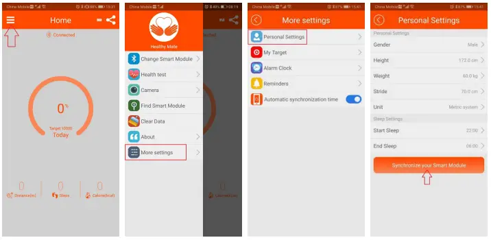 SKMEI 1542 Smart Watch-Personal setting