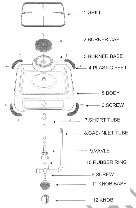 BORMANN BLG4000 Table Gas Stove Cooker 1