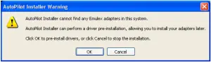 Figure 1 - AutoPilot Installer Popup (Software-First Installation)