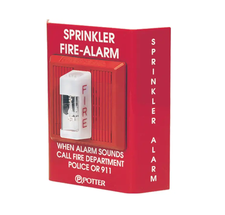 Potter Sash Series Sprinkler Alarm Strobe Horn/sign Combination Owner's Manual